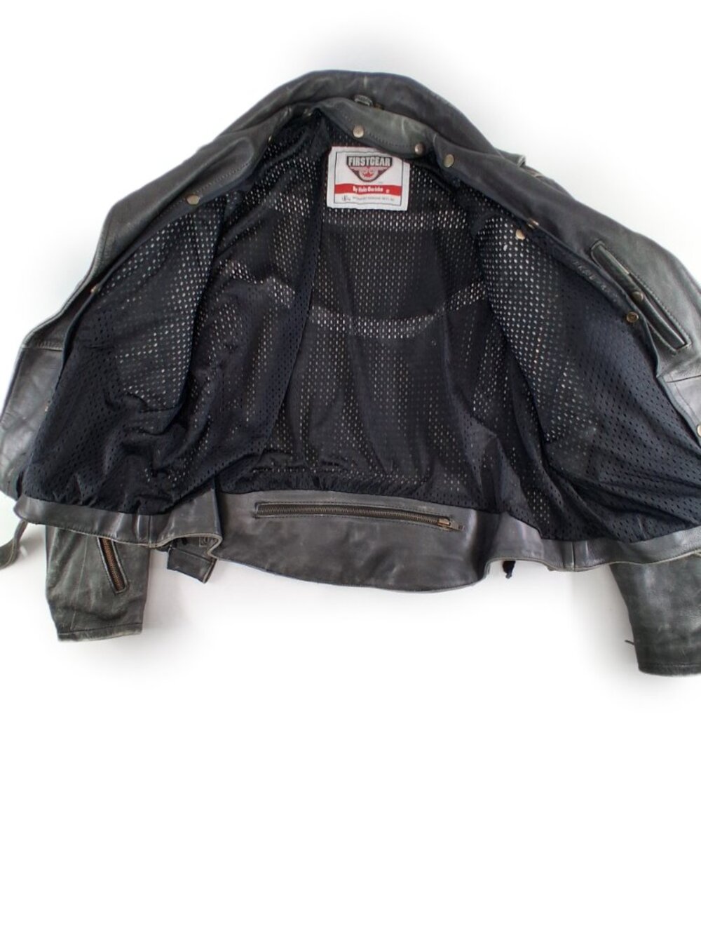 Vintage Firstgear By Hein Gericke Leather Motorcycle Jacket Belted Men's Biker L - Picture 14 of 16
